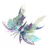 Set van zes metalen fantasy‑vlinders als bouwpakket