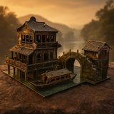 Metalen bouwpakket miniatuur Wuzhen Town gebouw