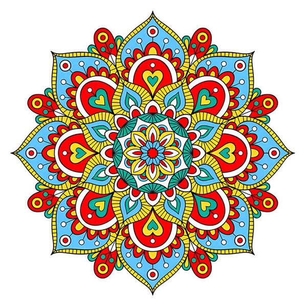 Hartbloem Mandala Houten Puzzel A3