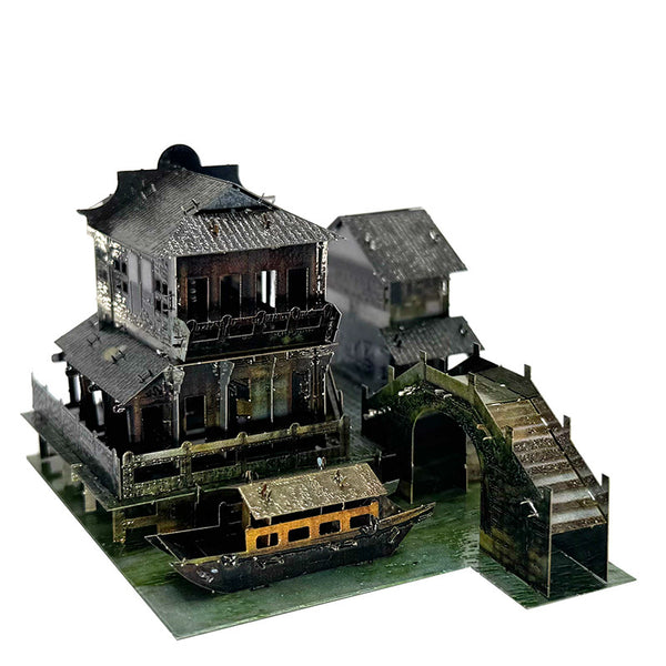 Metalen bouwpakket miniatuur Wuzhen Town gebouw