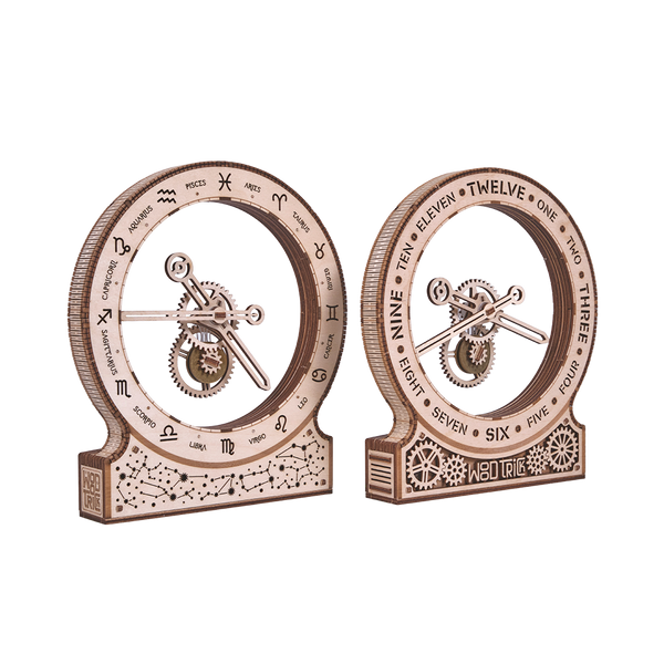 WoodTrick Kinetic Clock: Zodiac – Astronomisch Bouwpakket