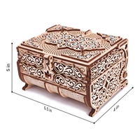 WoodTrick Treasure Box – Sieradendoos Bouwpakket met Kristallen – foto 1