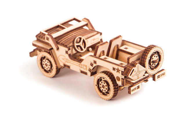 WoodTrick Military SUV – Legerauto Bouwpakket