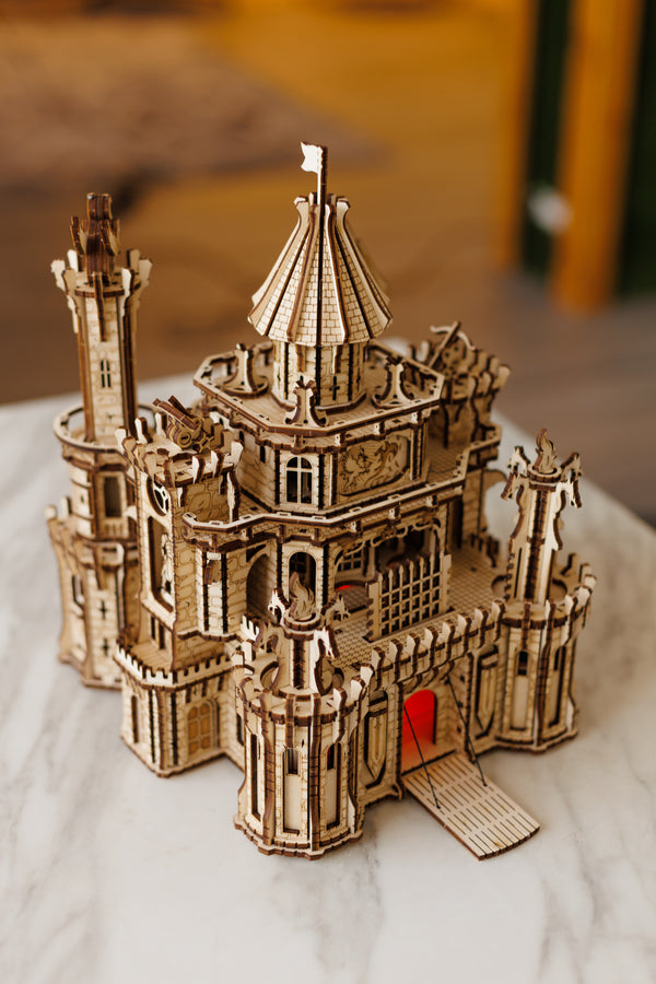 WoodTrick Dragon Castle – Kasteel Bouwpakket met Licht