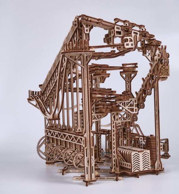 WoodTrick Spiral Marble Run – Houten Knikkerbaan Bouwpakket