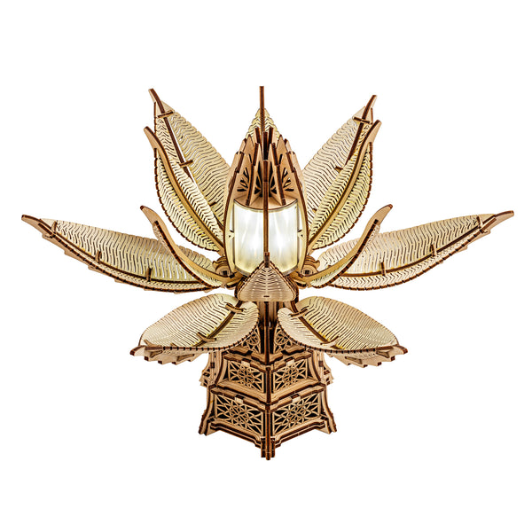 WoodTrick Fiery Bloom – Uniek houten bouwpakket met LED
