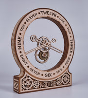 WoodTrick Kinetic Clock: Modern – Houten Klok Bouwpakket