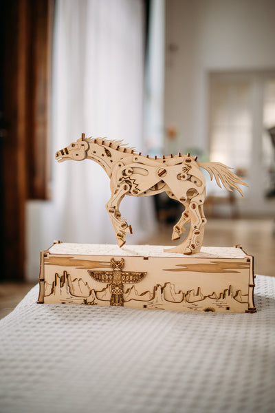 WoodTrick Mechanical Mustang – Technisch bouwpakket paard