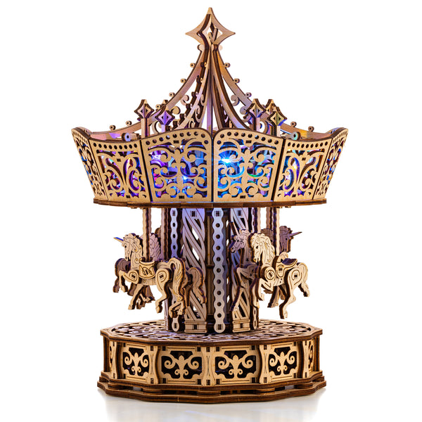 WoodTrick Parisian Carousel – Muziekdoos Bouwpakket – foto 1
