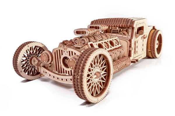 WoodTrick Hot Rod – Vintage Auto Bouwpakket