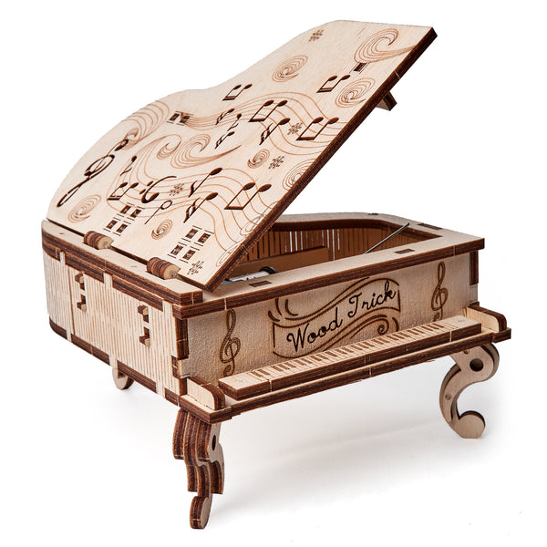 WoodTrick Grand Piano – Vleugel Muziekdoos Bouwpakket – foto 1