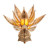 WoodTrick Fiery Bloom – Uniek houten bouwpakket met LED