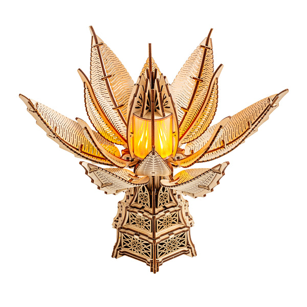 WoodTrick Fiery Bloom – Uniek houten bouwpakket met LED