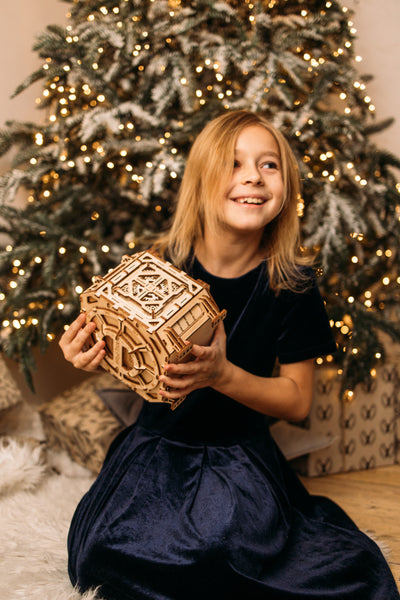 WoodTrick Geared Safe – Houten Kluis Bouwpakket met Cijferslot
