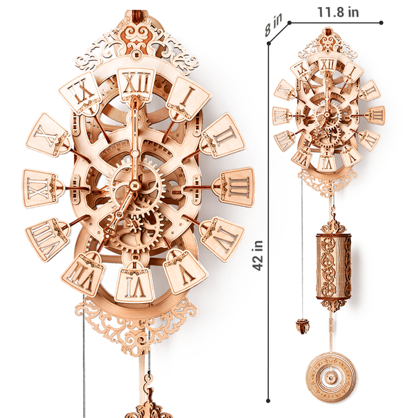 WoodTrick Pendulum Clock – Werkende Slingerklok Bouwpakket – foto 1