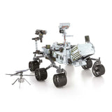 Het Mars Rover & Helicopter Metalen Bouwpakket van SlimSpul nederland b.v. is een ruimtevaart exploratie set met zes wielen en een kleine drone, ideaal als displaymodel voor liefhebbers.