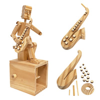 Klarinet / dwarsfluitspeler / saxofoon - houtconstructie - moeilijkheidsgraad 3 uit 4