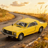Mustang 1965 Metalen Bouwpakket - Gele Klassieker - alternatief zijaanzicht van het opgebouwde model