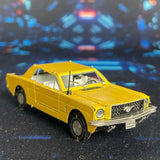 Mustang 1965 Metalen Bouwpakket - Gele Klassieker - detail van carrosserie en constructie