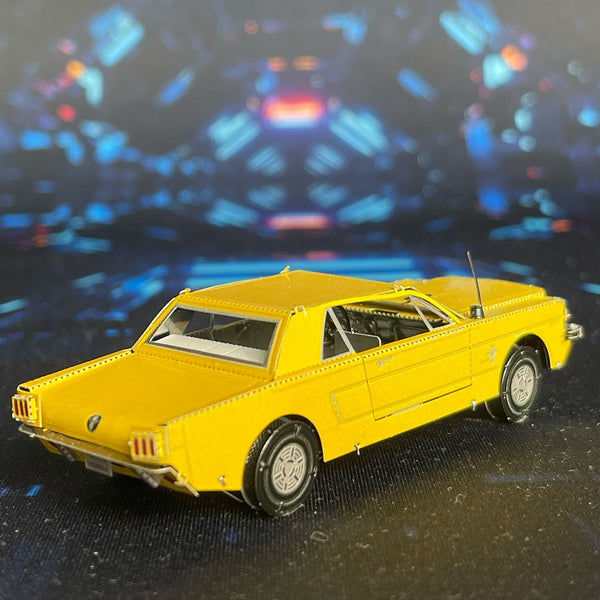 Mustang 1965 Metalen Bouwpakket - Gele Klassieker - alternatief voor- of achteraanzicht