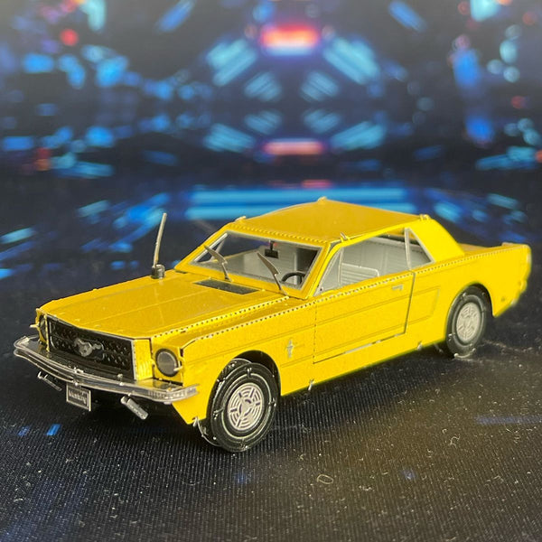 Mustang 1965 Metalen Bouwpakket - Gele Klassieker - extra detailopname