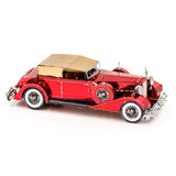 1934 Packard Twelve Convertible Metalen Bouwpakket - schuin overzicht van het opgebouwde model