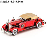 1934 Packard Twelve Convertible Metalen Bouwpakket - detail van carrosserie en constructie