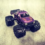 Monstertruck Metalen Bouwpakket - Paars - detail van carrosserie en constructie