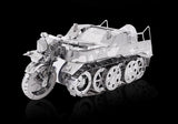 Halftrack-Motorfiets Metalen Bouwpakket - Rupsvoertuig - detail van carrosserie en constructie
