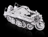 Halftrack-Motorfiets Metalen Bouwpakket - Rupsvoertuig - alternatief voor- of achteraanzicht