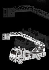 Brandweer-Hoogwerker Metalen Bouwpakket - Knikarm - sfeerfoto van het opgebouwde model