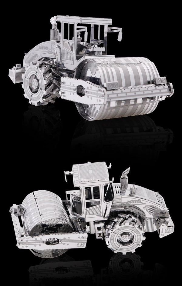 Wals Metalen Bouwpakket - Wegenbouwmachine - detail van carrosserie en constructie
