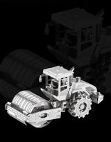 Wals Metalen Bouwpakket - Wegenbouwmachine - sfeerfoto van het opgebouwde model