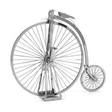 Hoge Bi Penny-Farthing Metalen Bouwpakket - schuin overzicht van het opgebouwde model