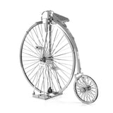 Hoge Bi Penny-Farthing Metalen Bouwpakket - alternatief zijaanzicht van het opgebouwde model