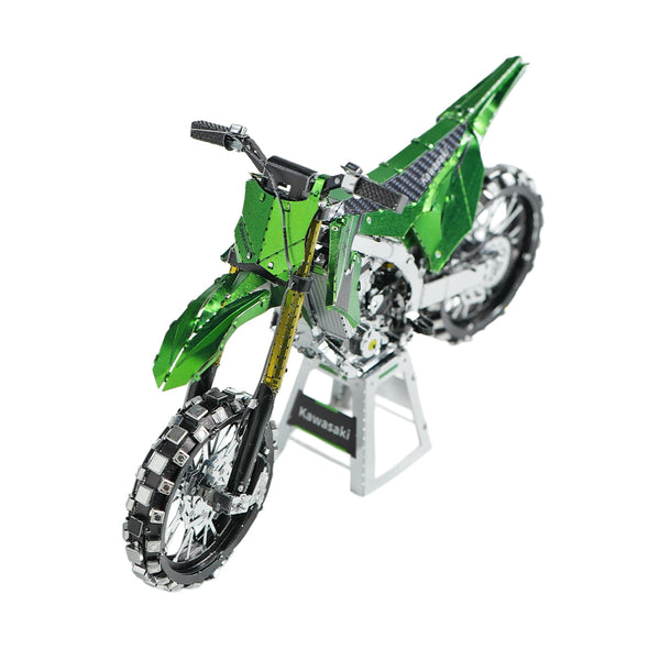 KX450 Crossmotor Metalen Bouwpakket - Groen - detail van carrosserie en constructie