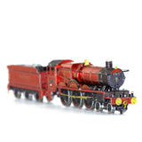 Hall-klasse stoomlocomotief met tender - rood-zwart-goud