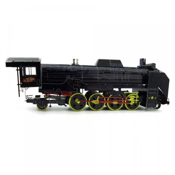 D51 Stoomlocomotief Metalen Bouwpakket - Zwart - detail van carrosserie en constructie