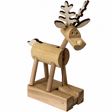 Timberkits Rudolph bewegend houten rendier volledig gebouwd