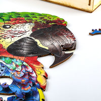 Papegaai A3 formaat  - houten puzzel