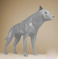 wolf wit of grijs - papier model - SlimSpul nederland b.v.