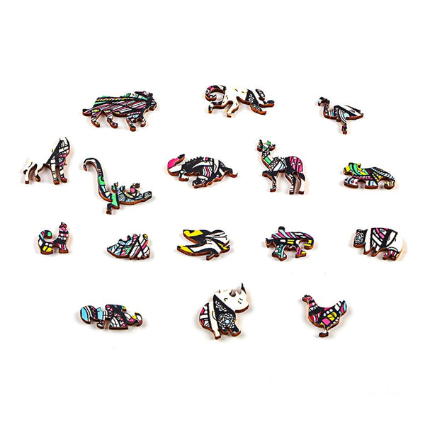 De Grijze Olifant Houten Puzzel (A3 formaat) van SlimSpul nederland b.v. is een majestueuze dierfiguurpuzzel met kleurrijke, gedetailleerde dierenstukken-ideaal als legpuzzel voor volwassenen.