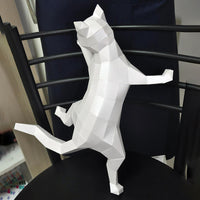 Klimmende kat - zwart rood grijs of wit - papier model - SlimSpul nederland b.v.
