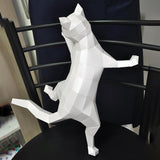 Klimmende kat - zwart rood grijs of wit - papier model - SlimSpul nederland b.v.