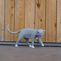 Spelende kat wit of grijs - papier model - SlimSpul nederland b.v.