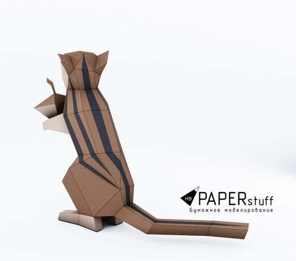 Wangzak-eekhoorn (chipmunk) - papieren bouwpakket - SlimSpul nederland b.v.