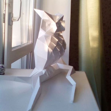 (sneeuw) Uil op tak - papier model - SlimSpul nederland b.v.