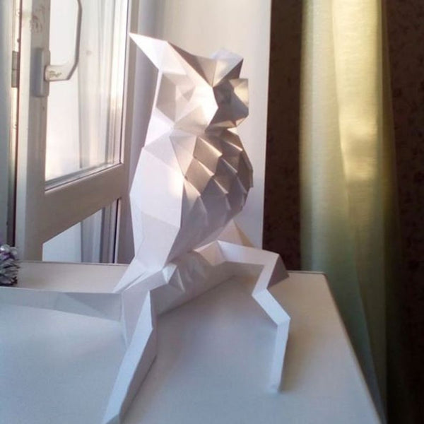 (sneeuw) Uil op tak - papier model - SlimSpul nederland b.v.