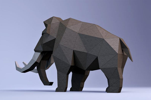 mammoet (50 cm) - papier model - SlimSpul nederland b.v.