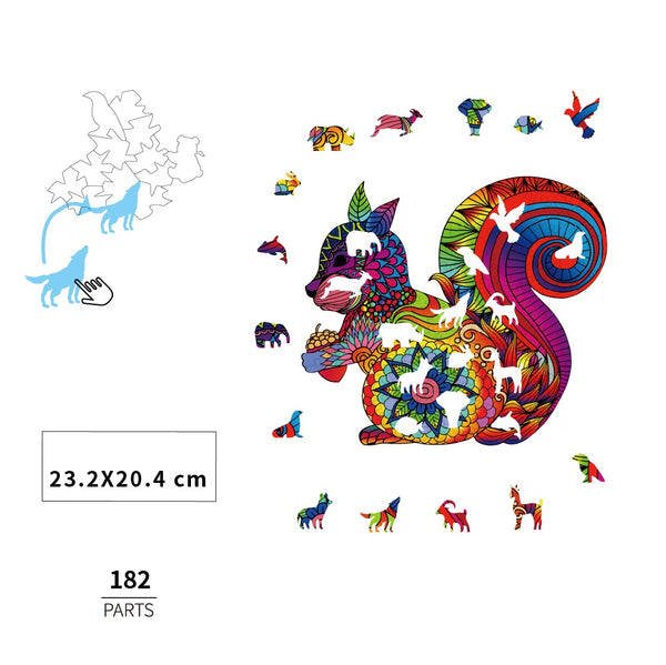 Eekhoorn - houten puzzel - SlimSpul nederland b.v.